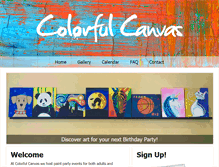Tablet Screenshot of colorfulcanvasevents.com